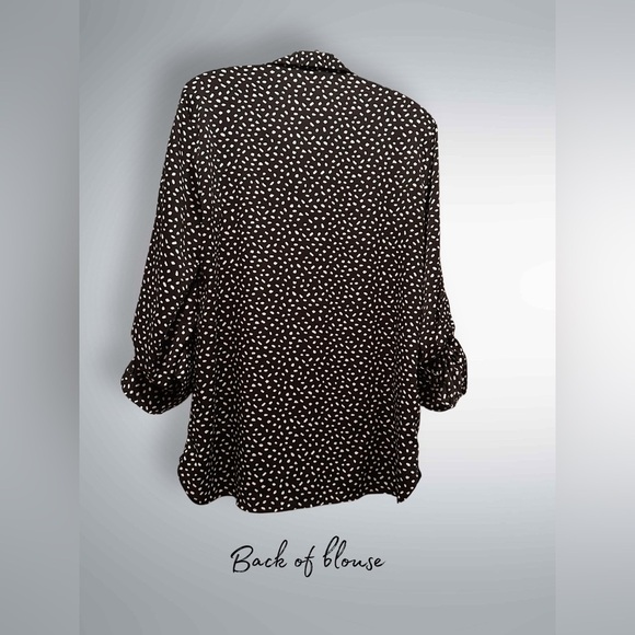 Ann Taylor Women’s Long Sleeve 1/4 Button V Neck Dress Casual Blouse Size 6 - Picture 8 of 9